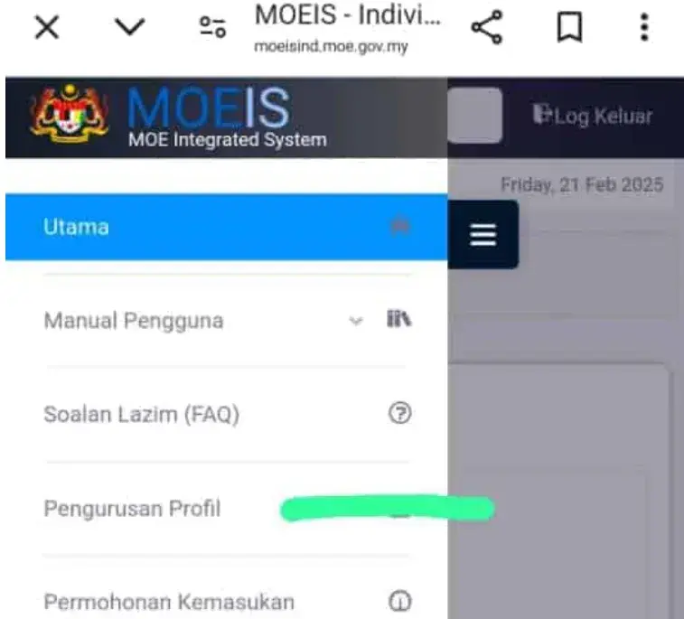 Kemaskini IDME untuk Maklumat Anak