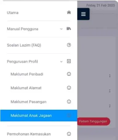 Kemaskini IDME untuk Maklumat Anak
