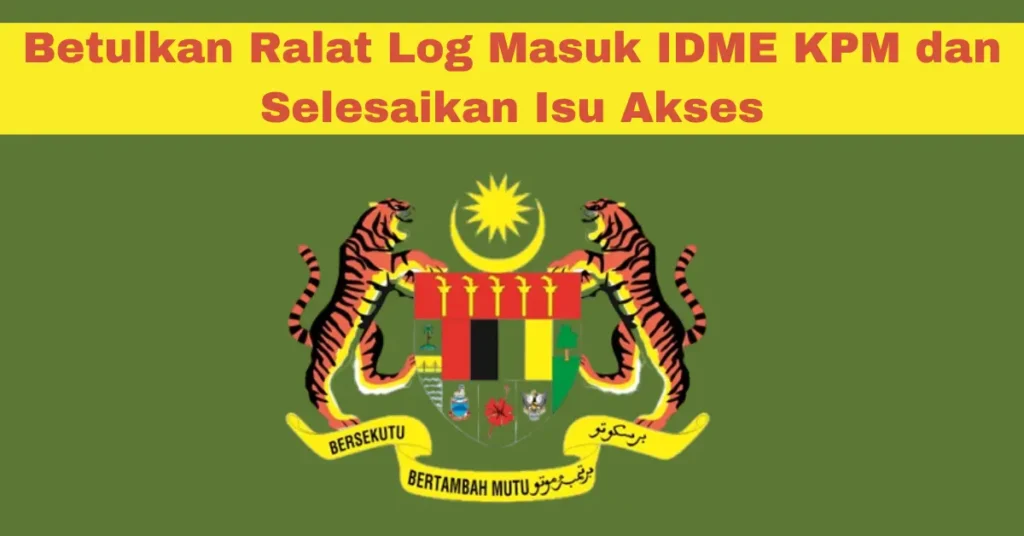 Log Masuk IDME KPM 