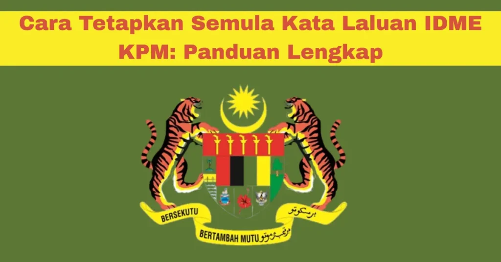 Akses Laman Log Masuk IDME KPM