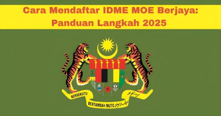 Cara Mendaftar IDME MOE Berjaya